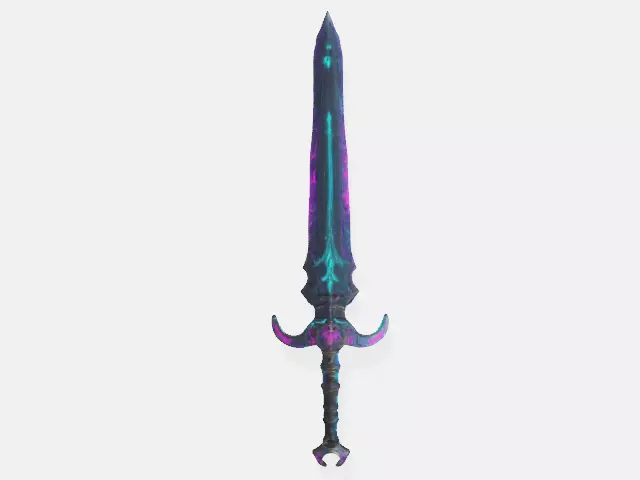 Fantasy sword 3D model_0