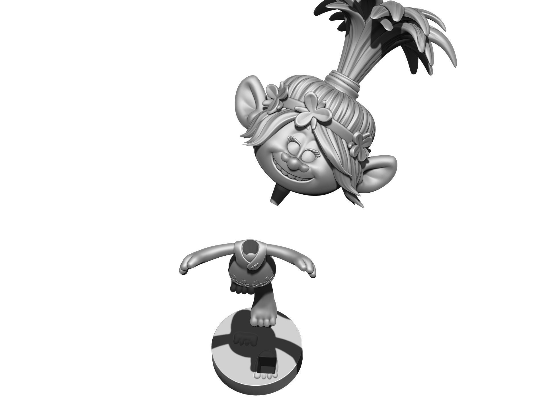 Poppy troll hugs STL 3D print model_30