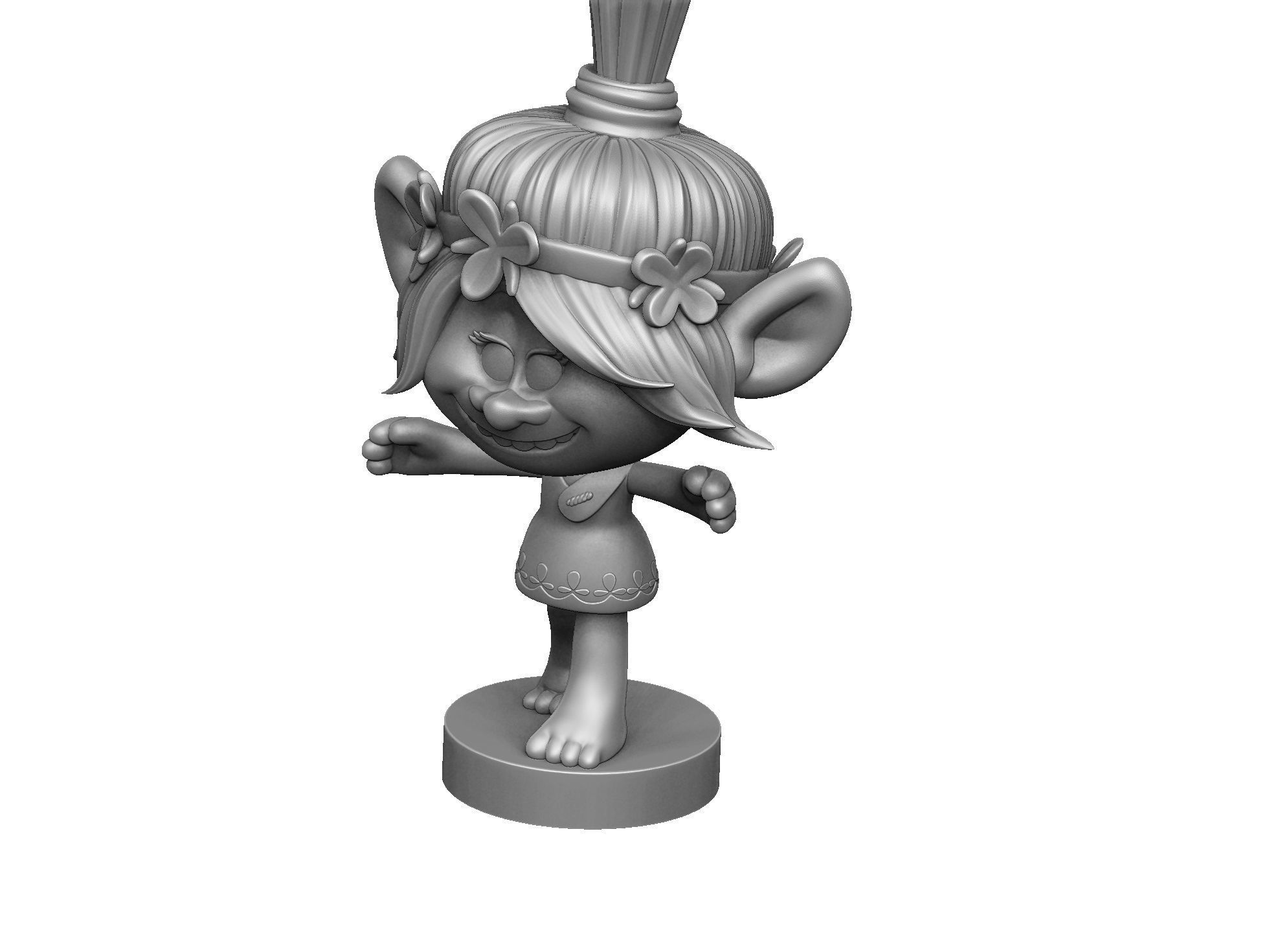 Poppy troll hugs STL 3D print model_1