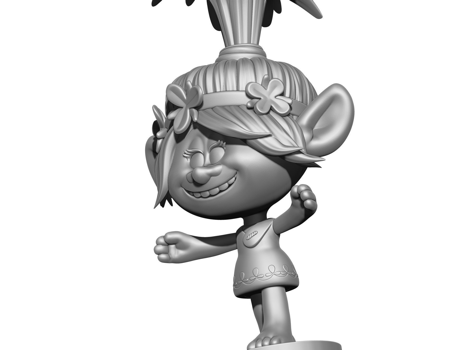 Poppy troll hugs STL 3D print model_4