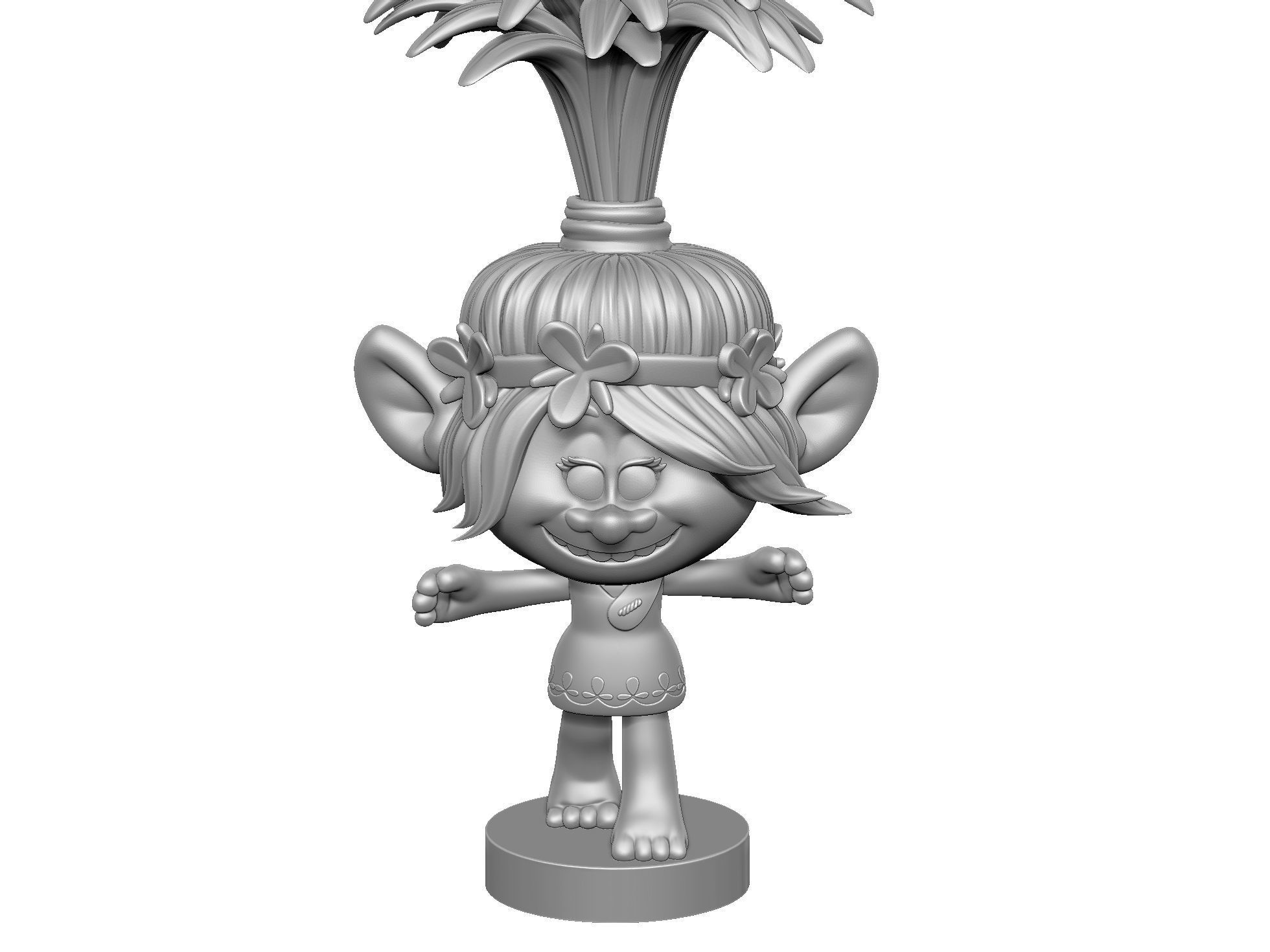 Poppy troll hugs STL 3D print model_12
