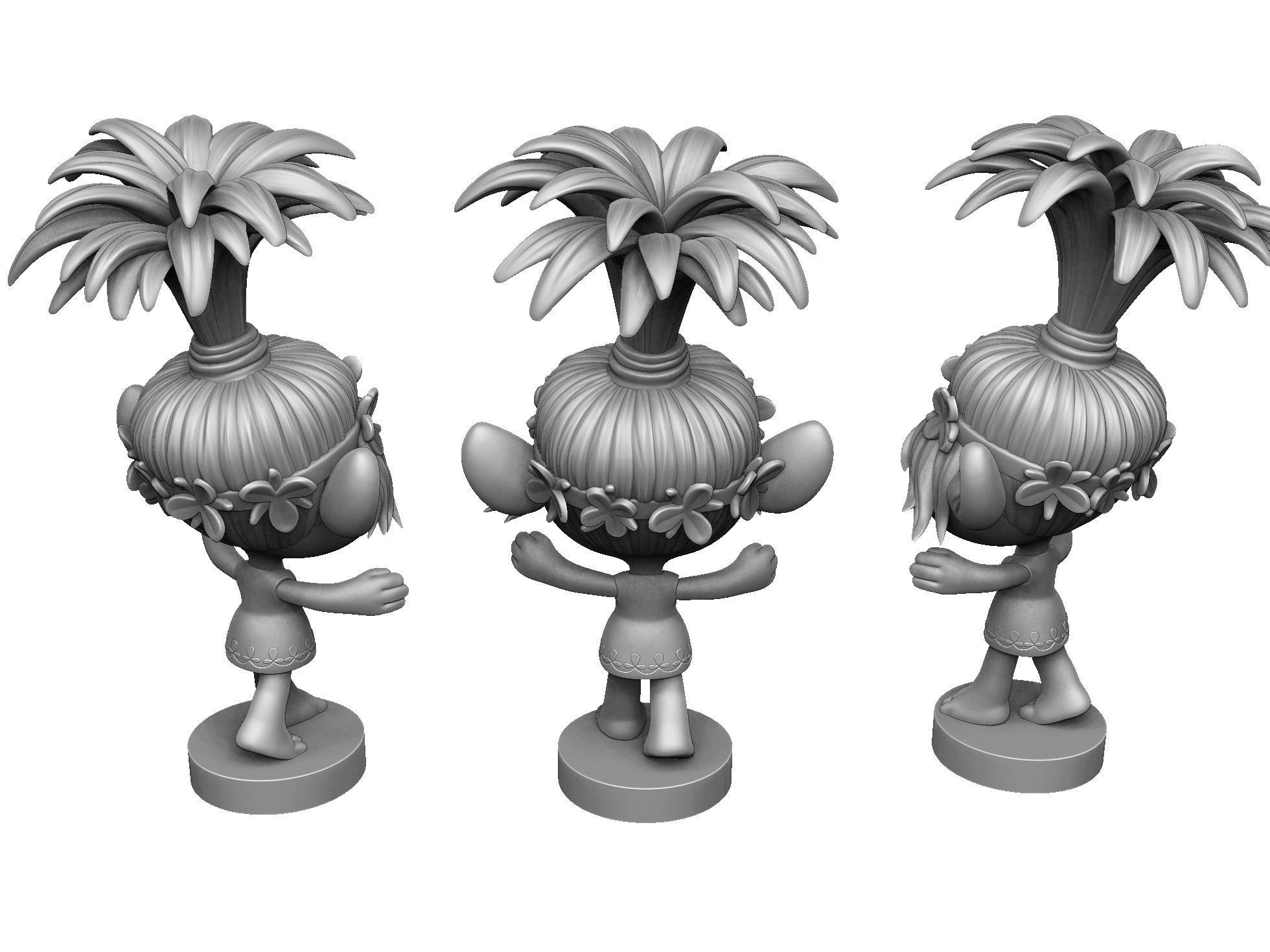 Poppy troll hugs STL 3D print model_18