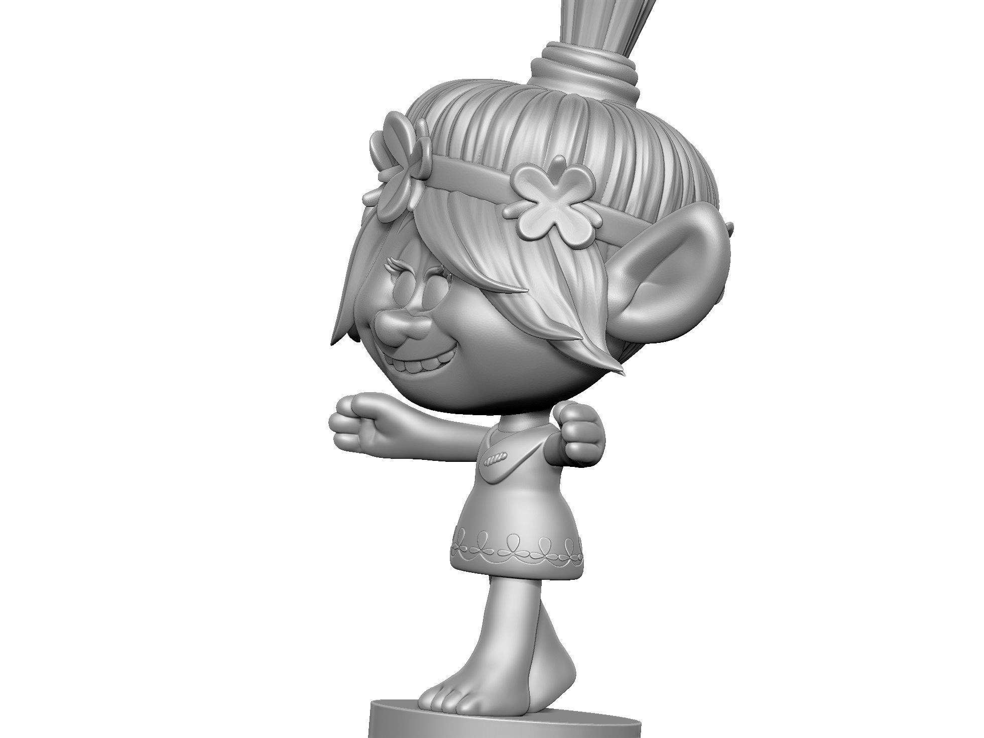 Poppy troll hugs STL 3D print model_10
