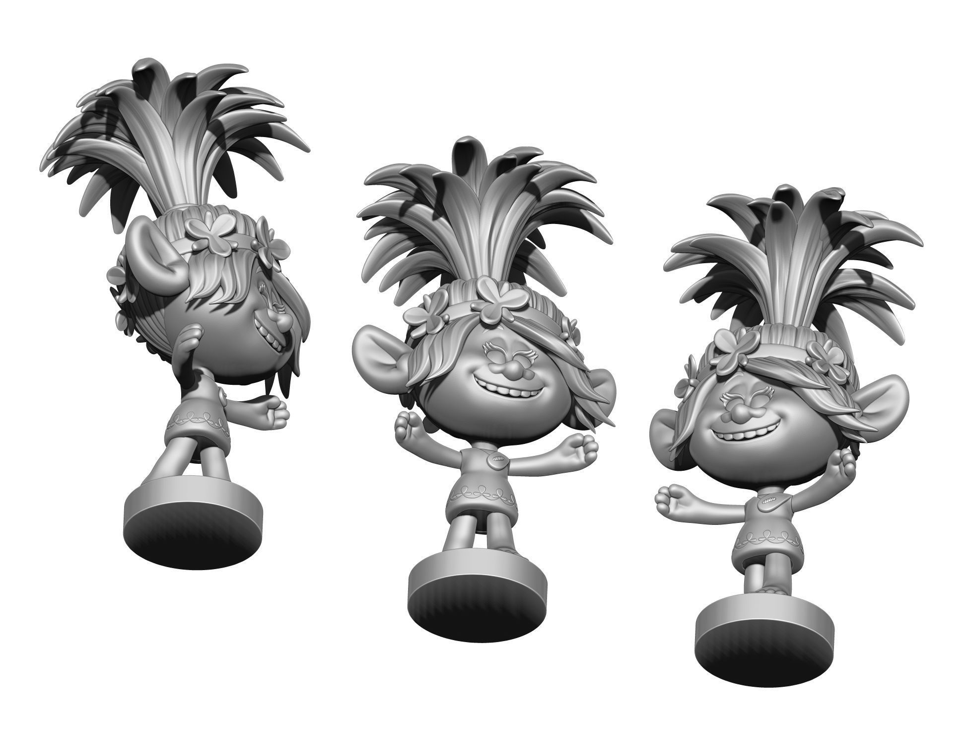 Poppy troll hugs STL 3D print model_21