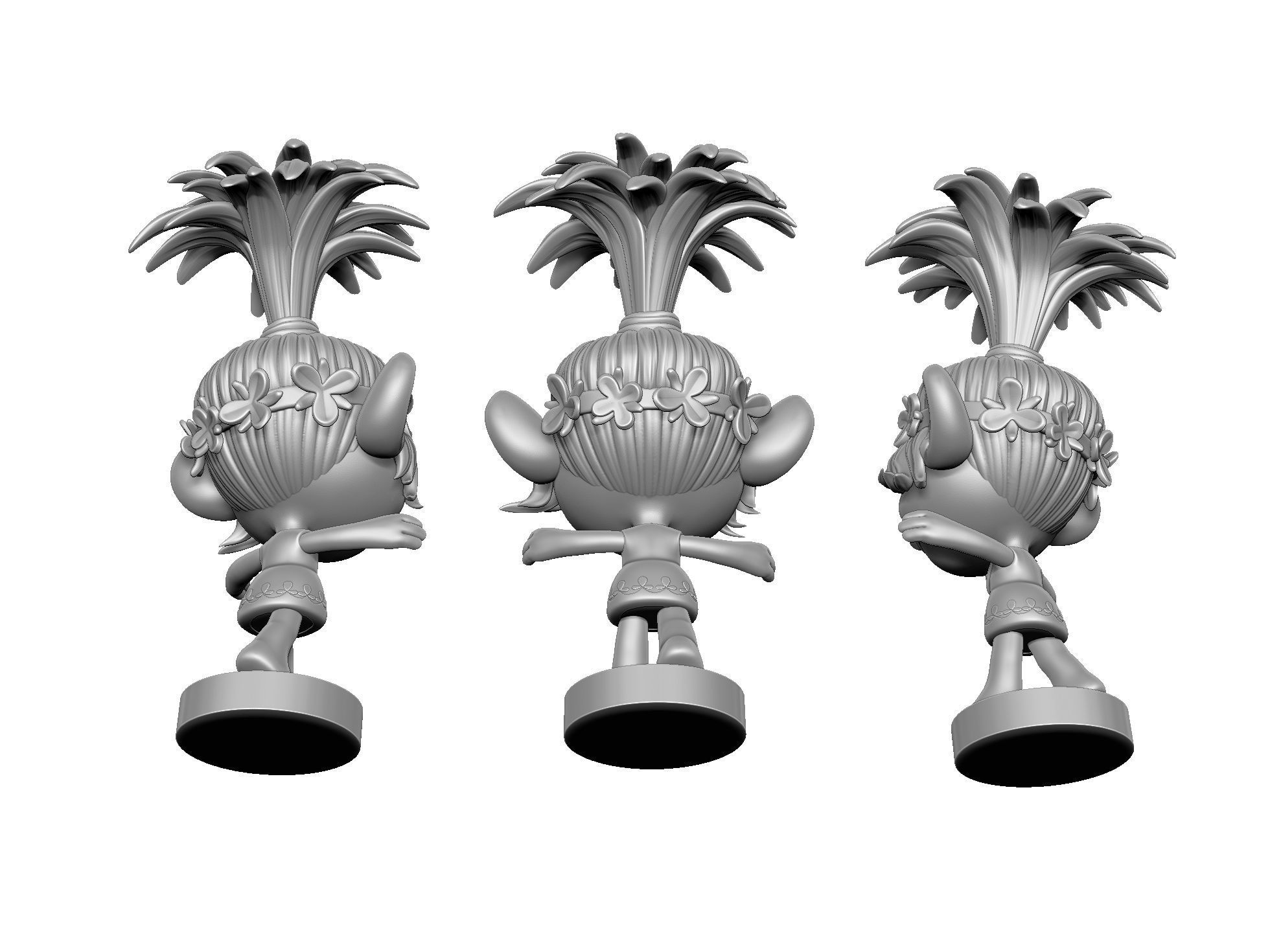 Poppy troll hugs STL 3D print model_19