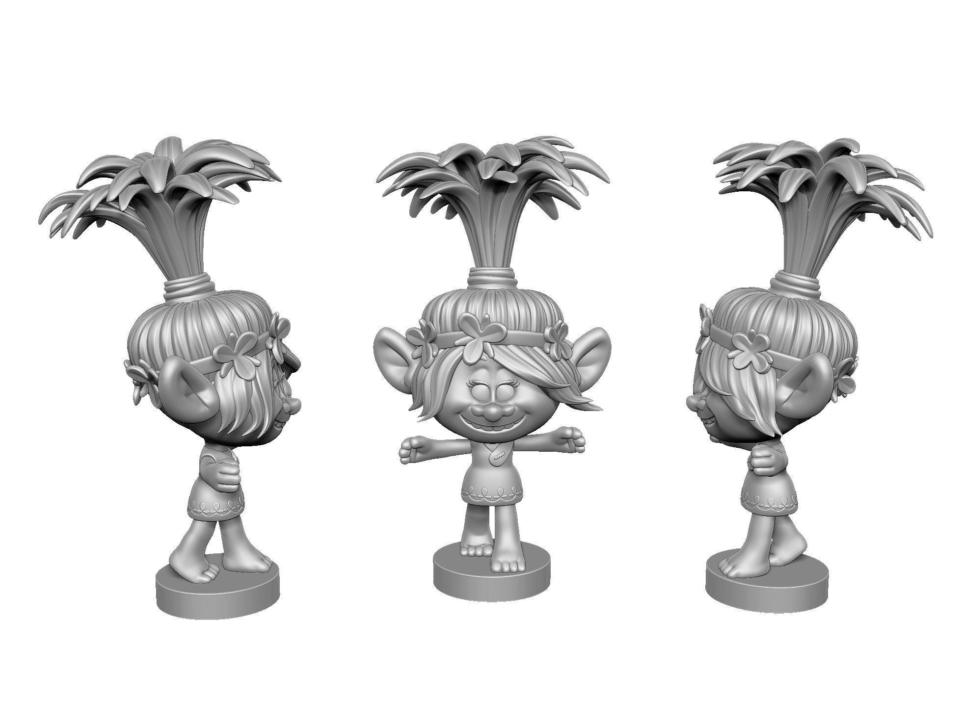 Poppy troll hugs STL 3D print model_23