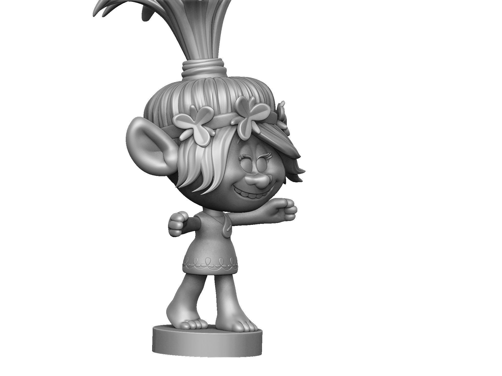 Poppy troll hugs STL 3D print model_2