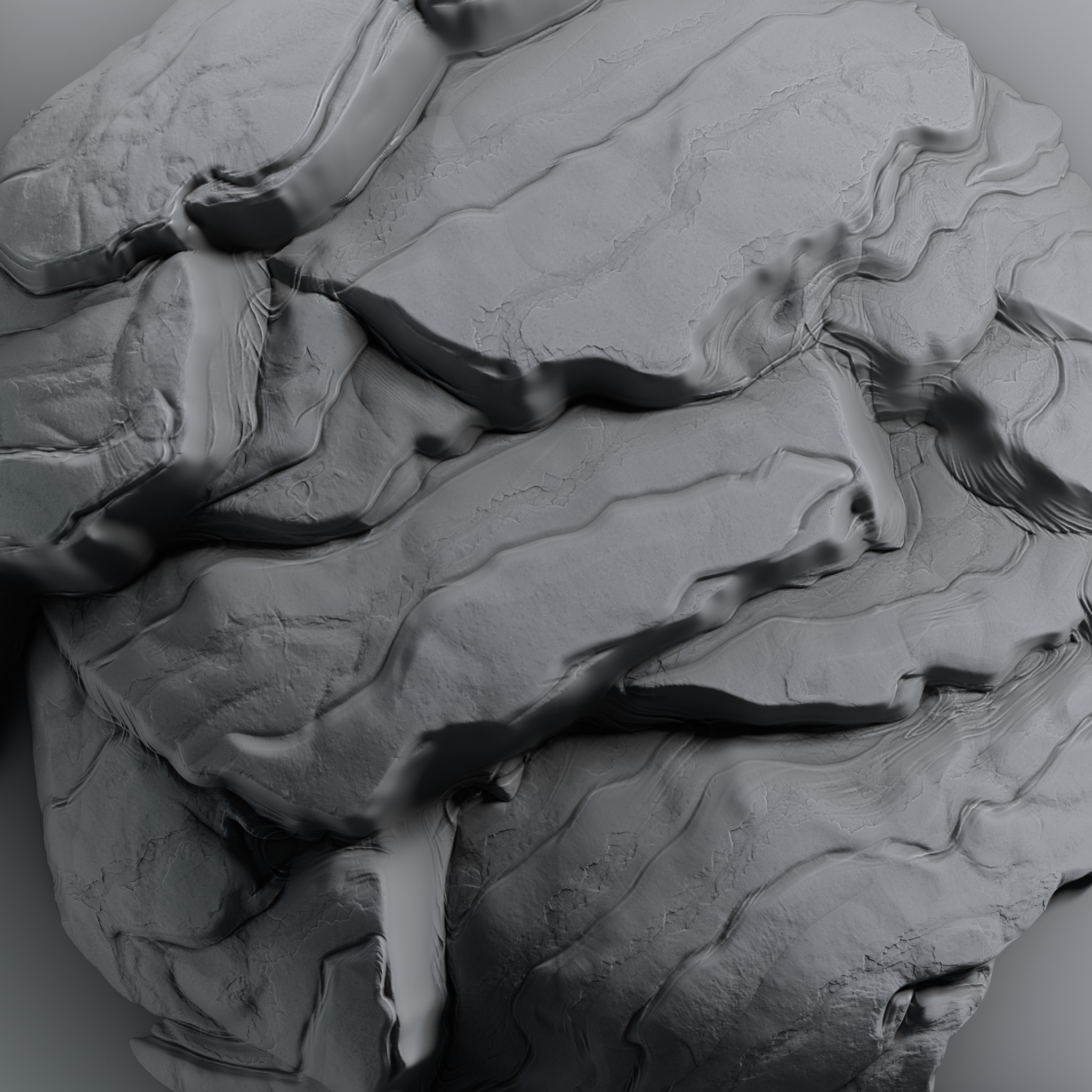 Rock and Cliff Alpha Brush - HA06 - 4K - 16bit - SBSAR Texture_11