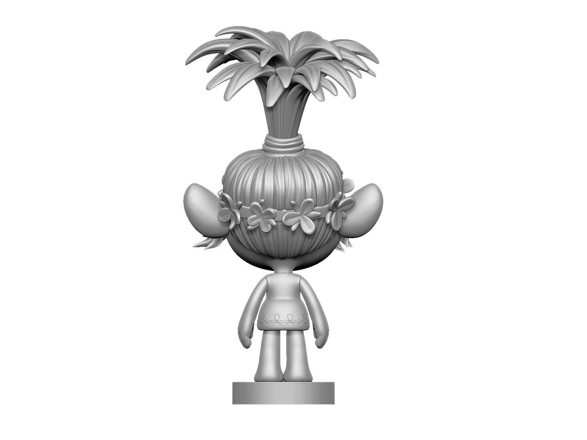 Happy Poppy troll for 3D printing STL 3D print model_21