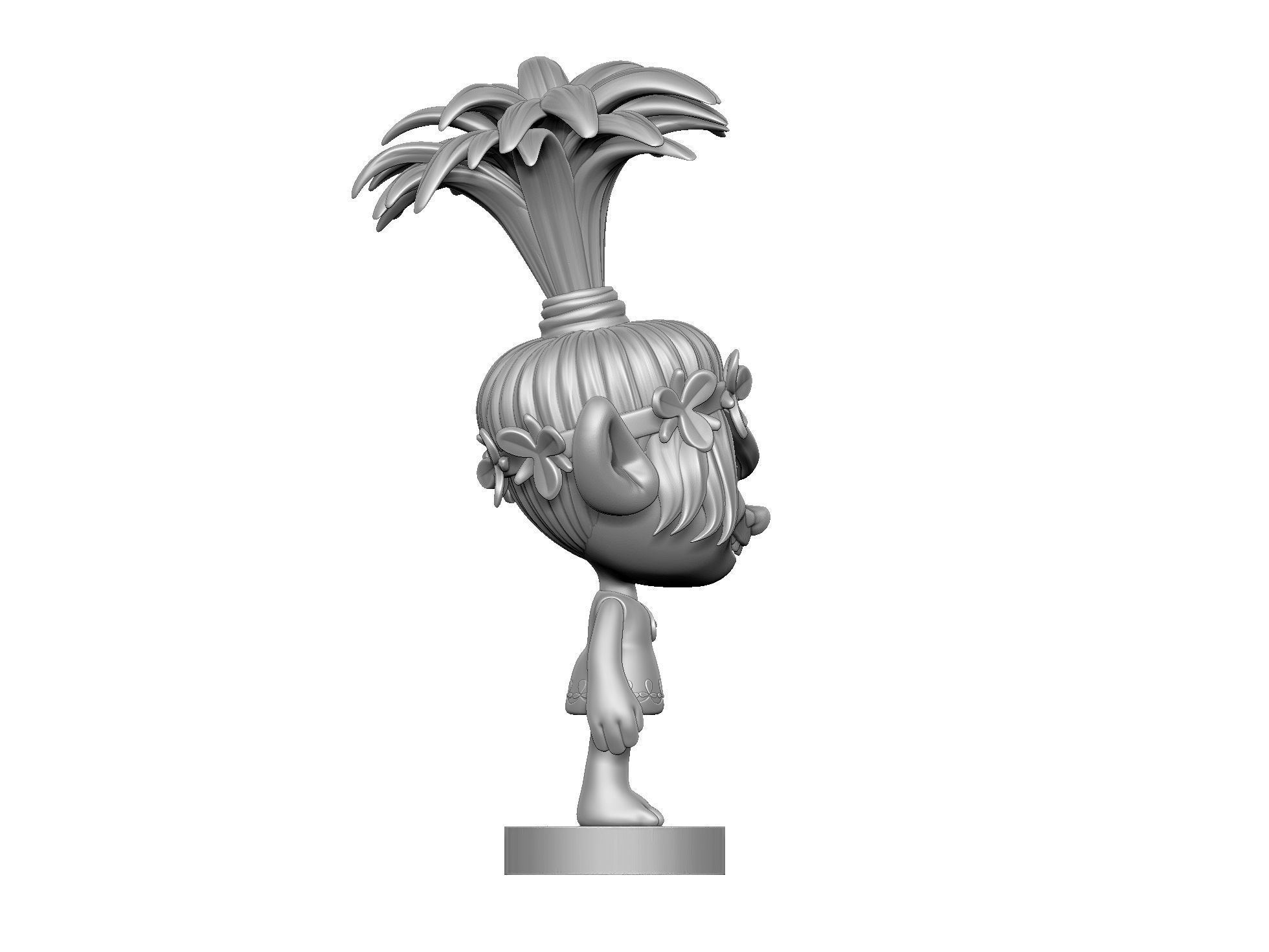 Happy Poppy troll for 3D printing STL 3D print model_23