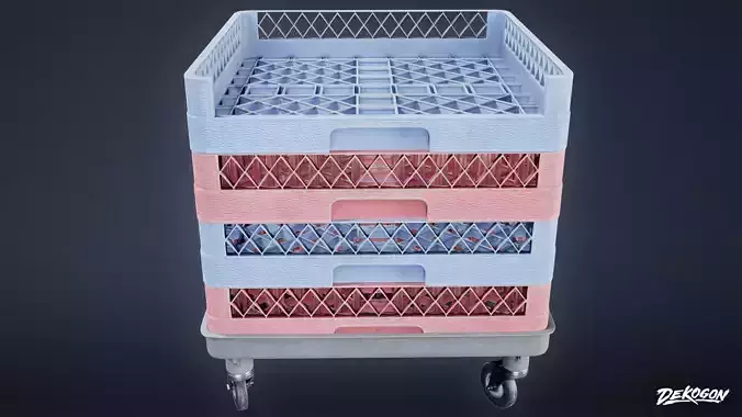 RESTAURANT - Dishwasher Palette Set 01 - LOW POLY AND NANITE