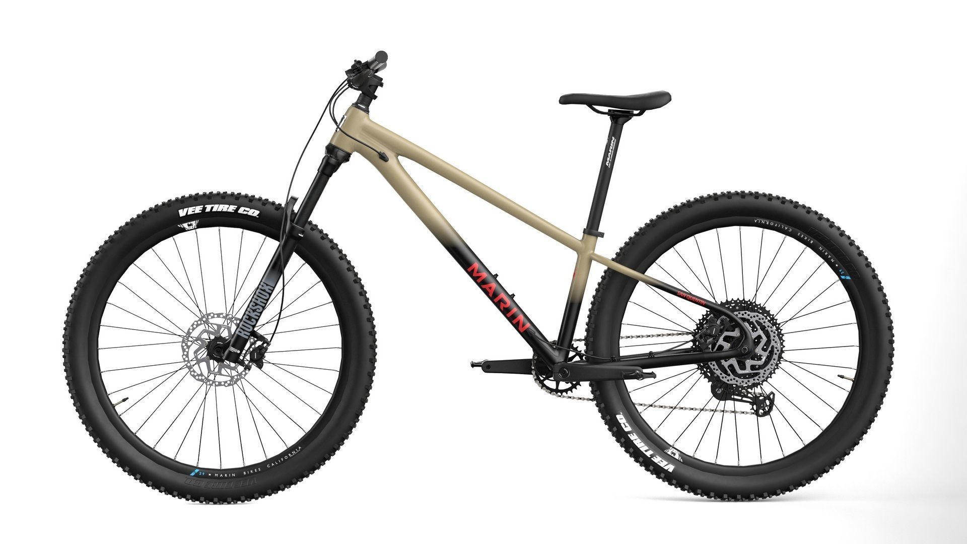 MTB hardtail in mud black Low-poly 3D model_5