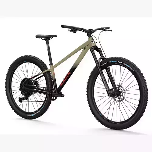 MTB hardtail in mud black