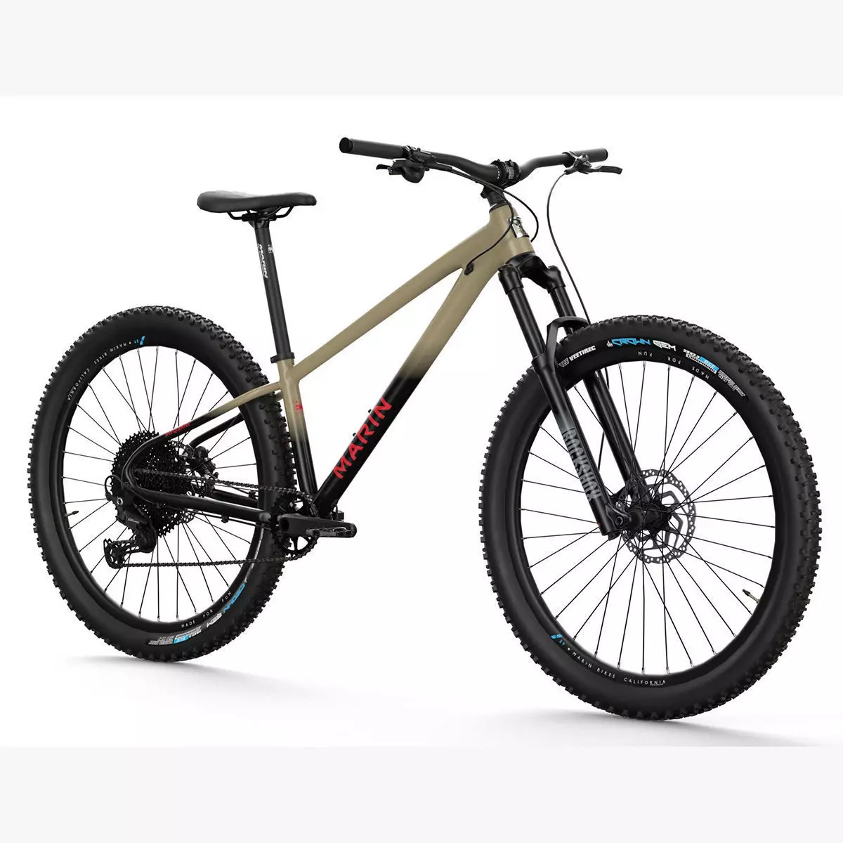 MTB hardtail in mud black Low-poly 3D model_0