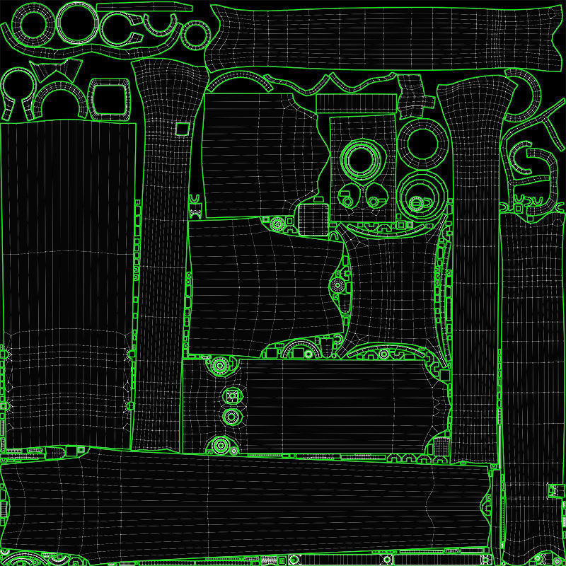 MTB hardtail in mud black Low-poly 3D model_9