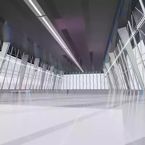 Sci-Fi Futuristic Corridor Concept hall Sci Fi Exhibition