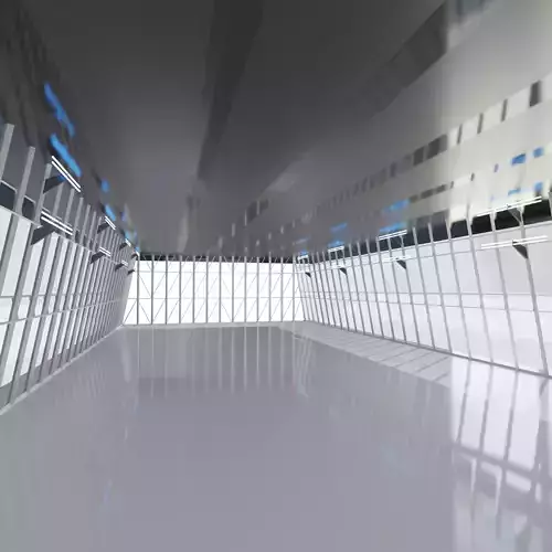 Sci-Fi Futuristic Corridor 2 Concept hall Sci Fi Exhibition