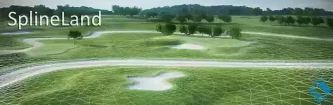SplineLand golf course 3D print model