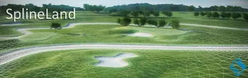 SplineLand golf course 3D print model_0