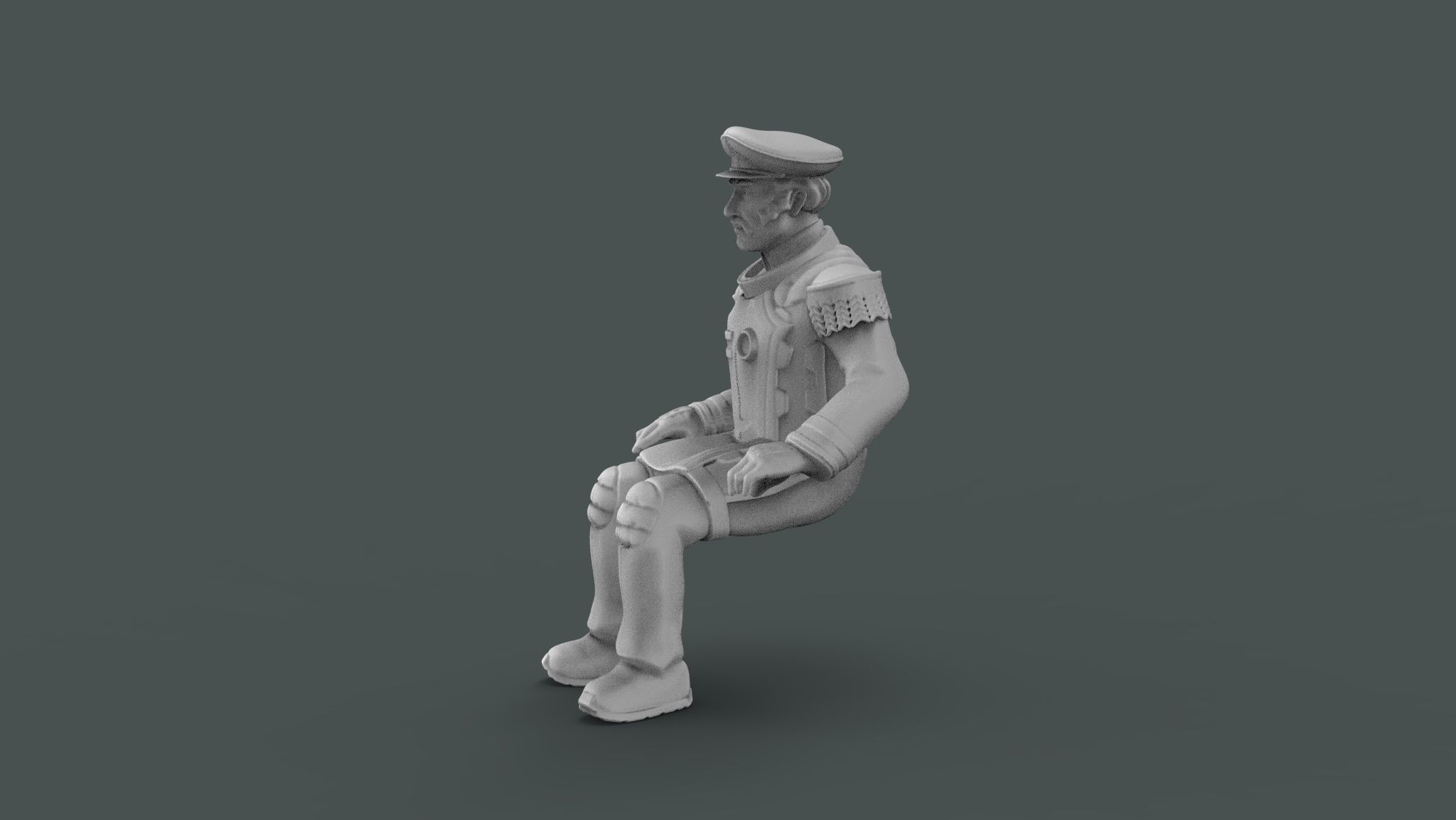CAPTAIN CHAIR FOR 3D PRINTING 3D model_1