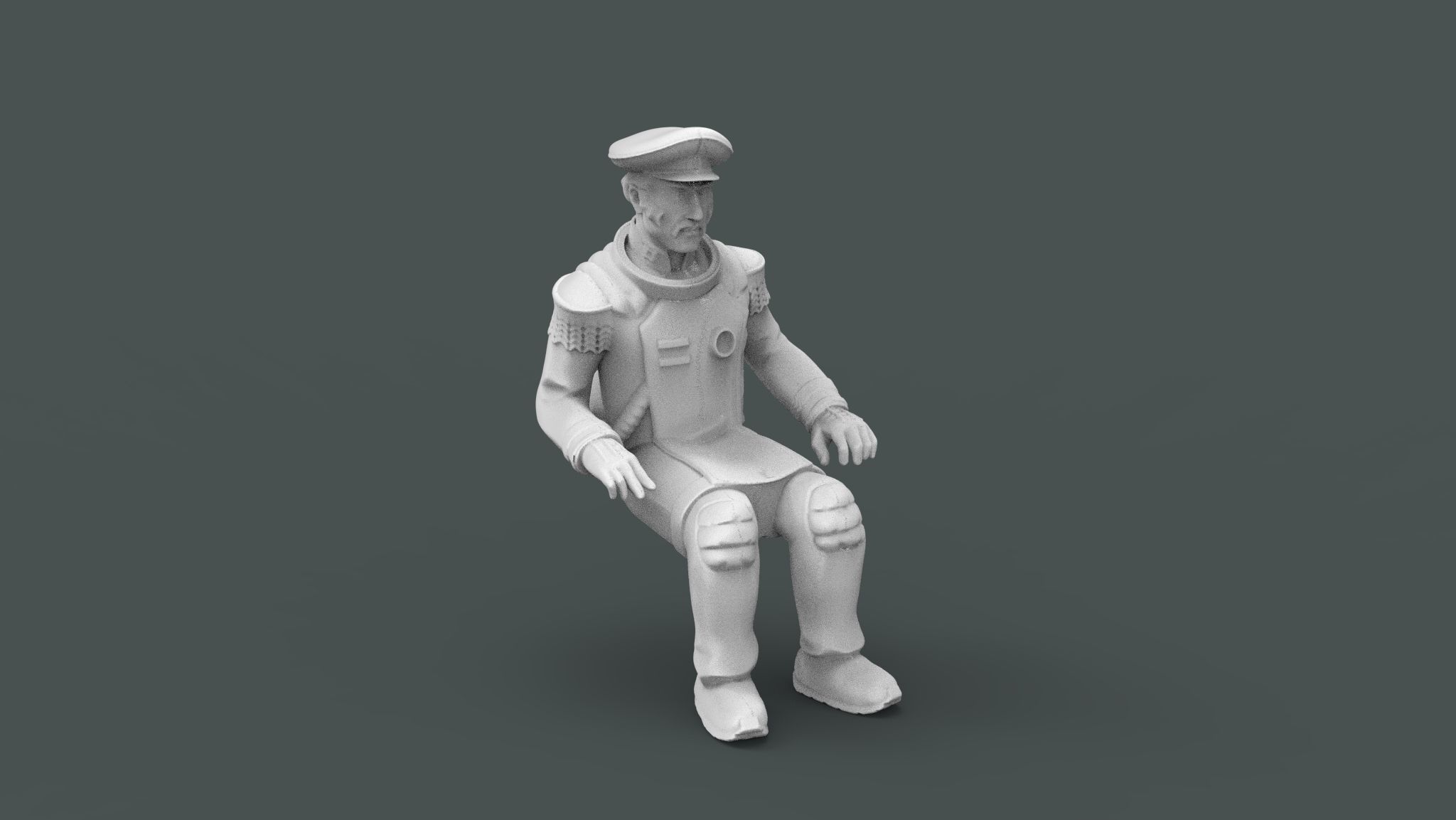 CAPTAIN CHAIR FOR 3D PRINTING 3D model_3