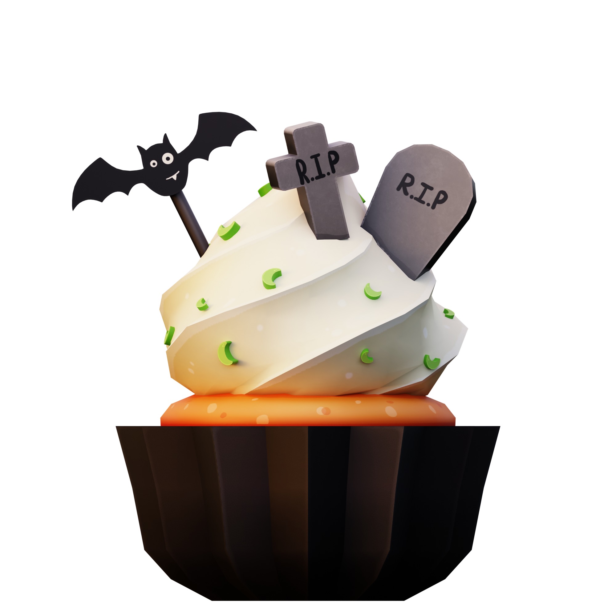 Halloween Cupcakes 3D model_3
