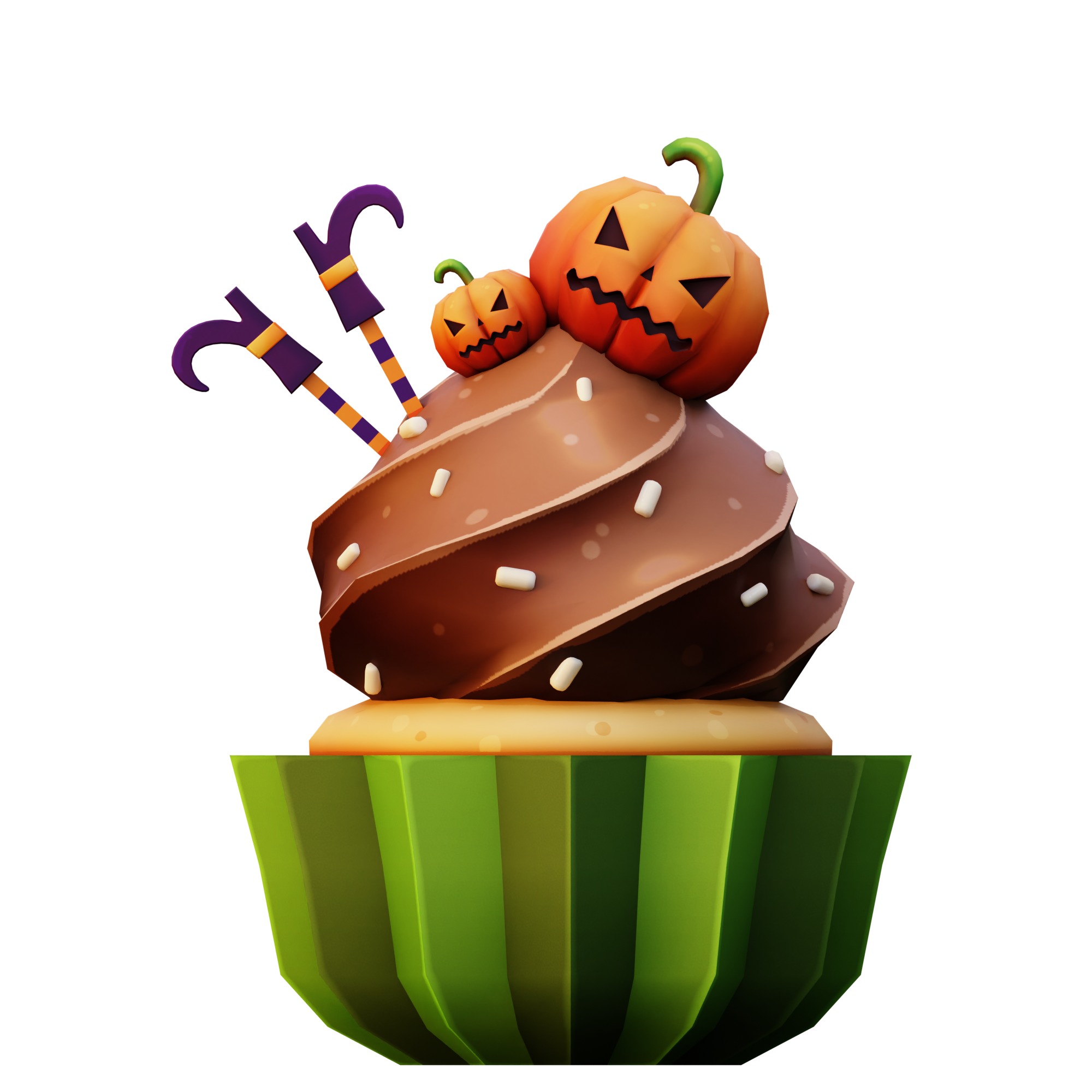 Halloween Cupcakes 3D model_12