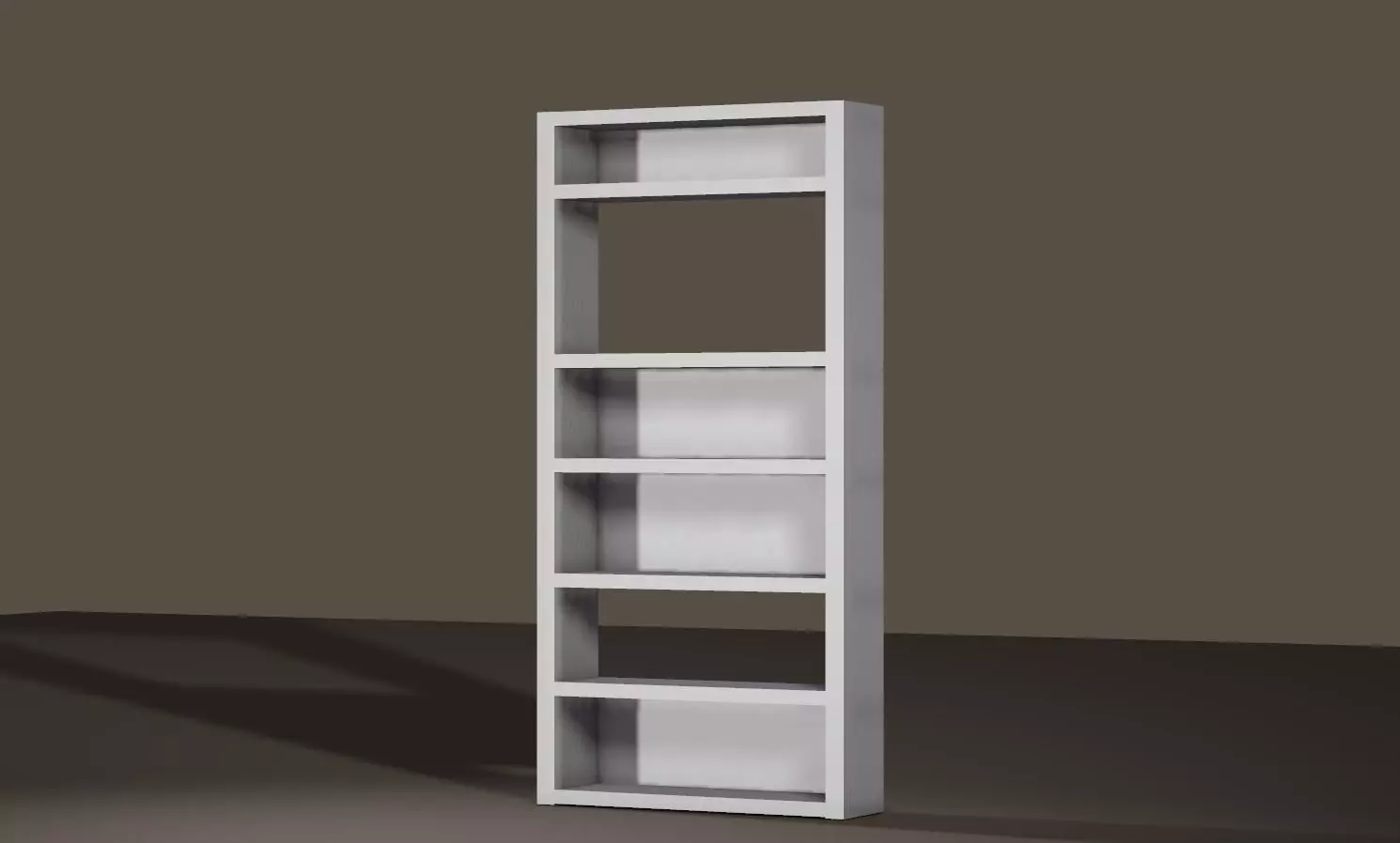 simple book shelf Free low-poly 3D model_0