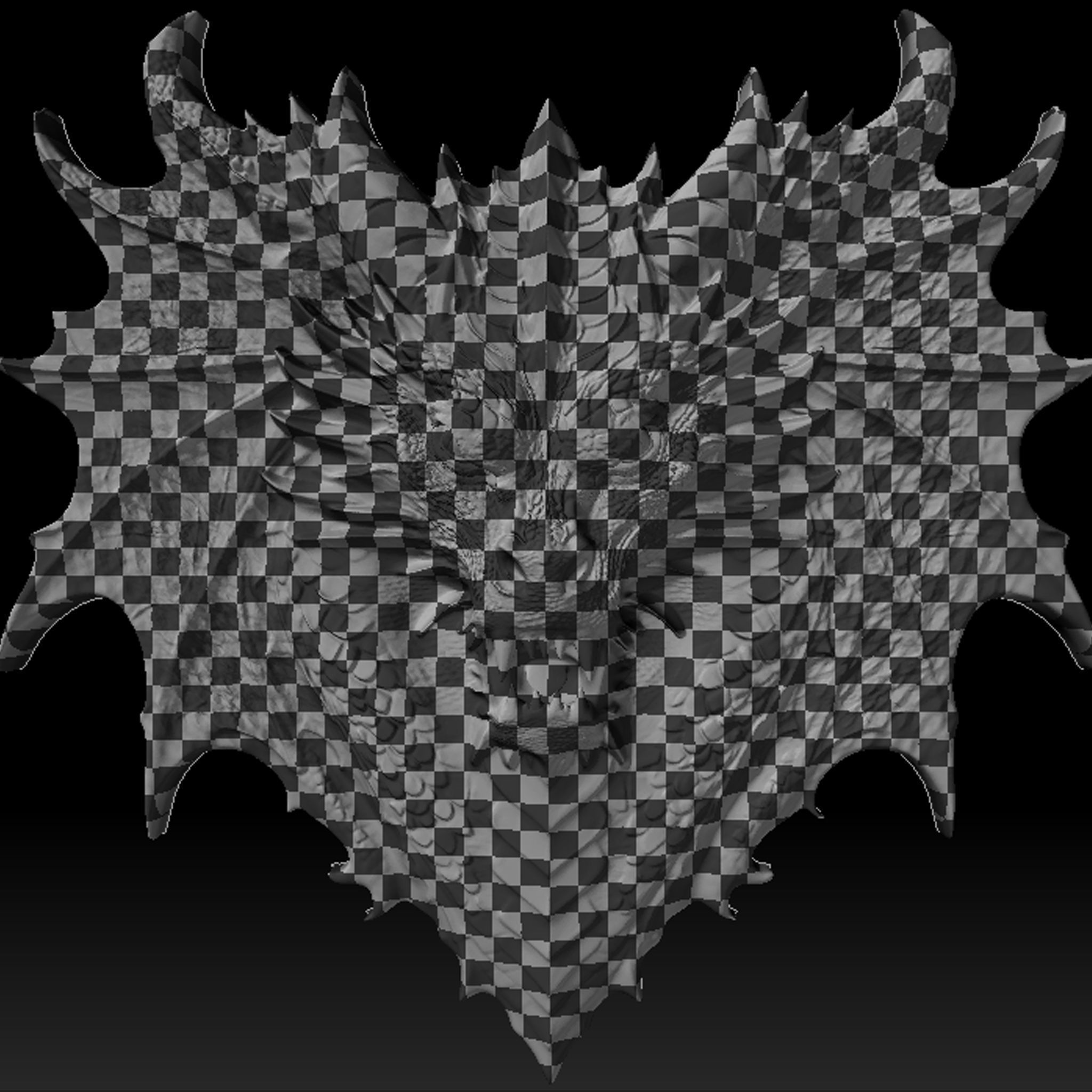 Dragon Head Relief No5 STL file for 3d Printing or CNC 3D print model_13