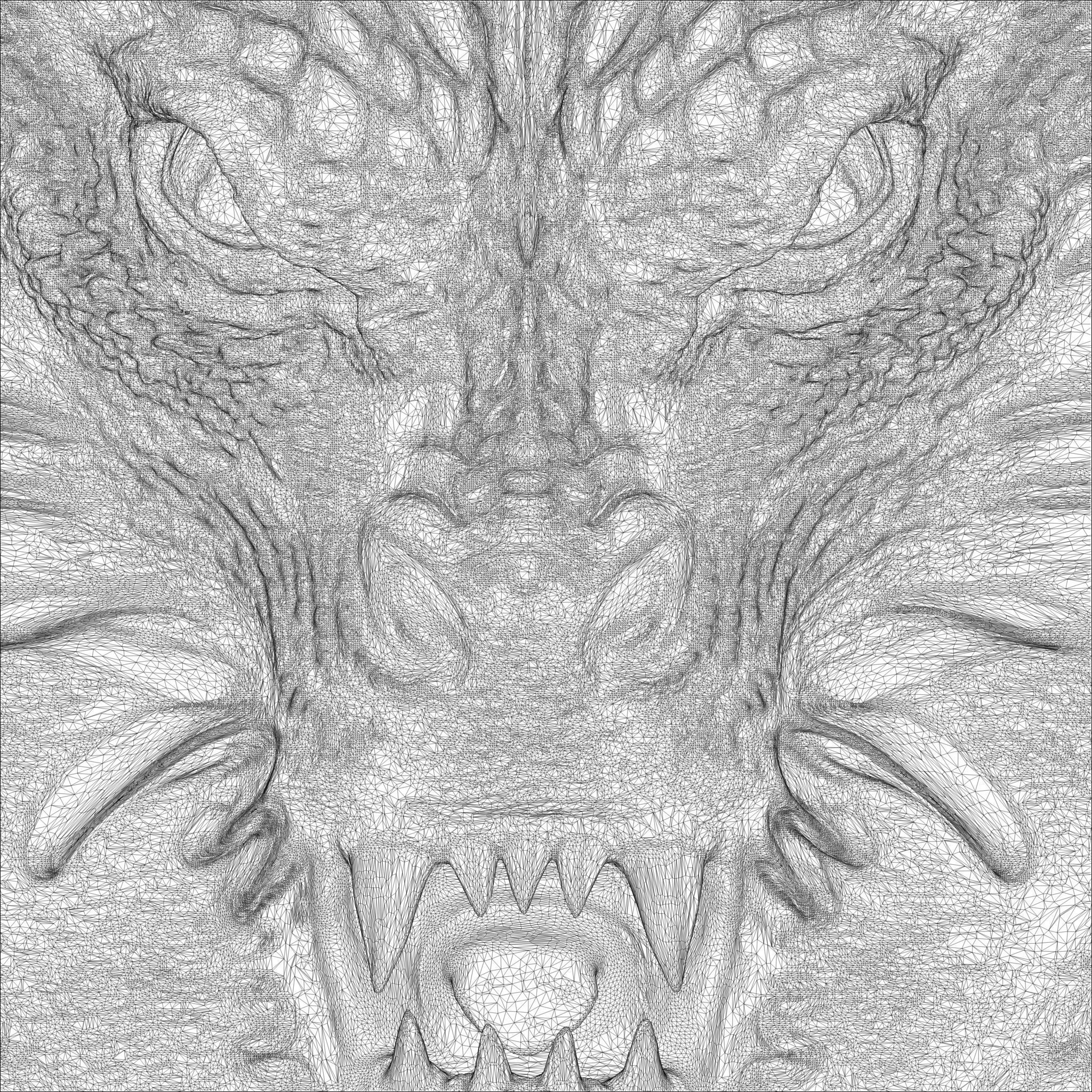 Dragon Head Relief No5 STL file for 3d Printing or CNC 3D print model_12