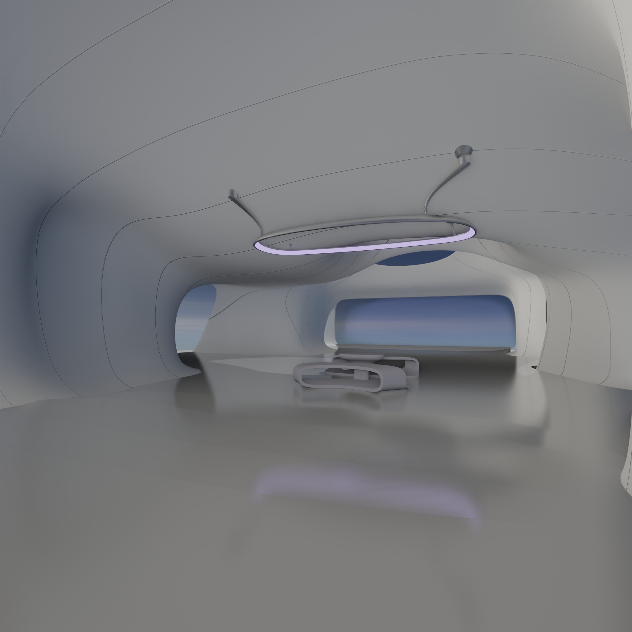 Sci fi Futuristic Exbition Exterior and Interior 3D 3D model_21