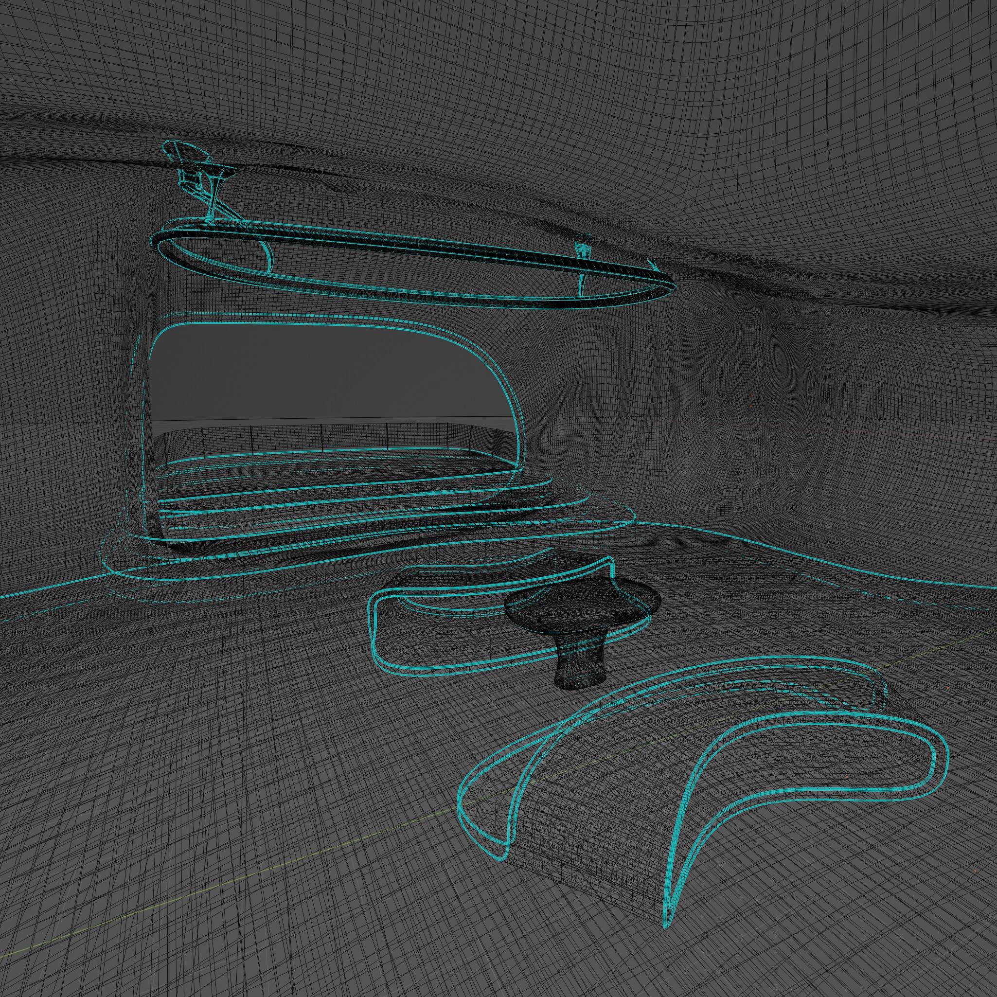 Sci fi Futuristic Exbition Exterior and Interior 3D 3D model_12