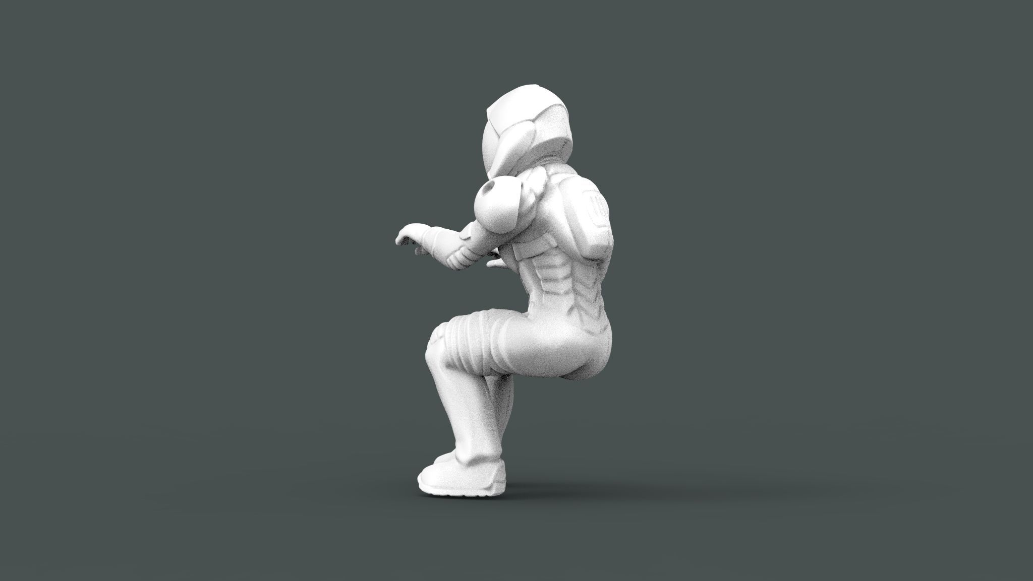 TECH WITH HELMET FOR 3D PRINT 3D model_3