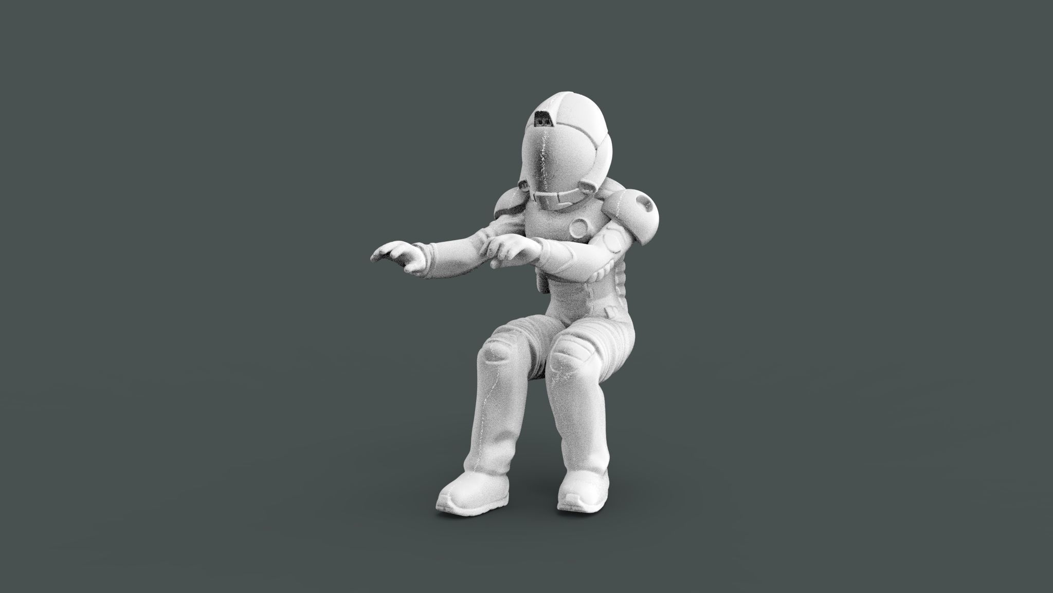 TECH WITH HELMET FOR 3D PRINT 3D model_1