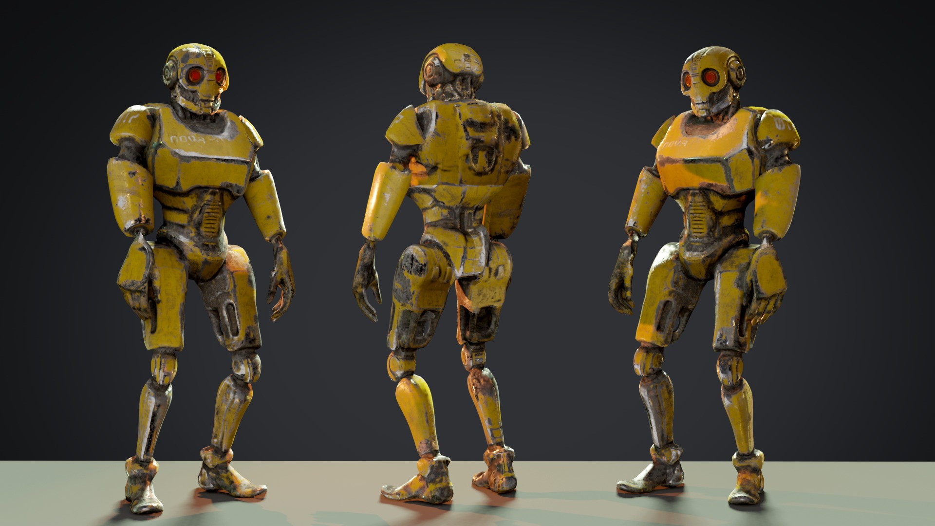 Post-Apocalyptic Service Bot - 4k texture Low-poly 3D model_15