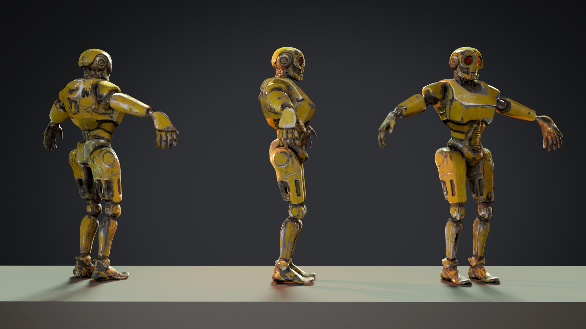 Post-Apocalyptic Service Bot - 4k texture Low-poly 3D model_4