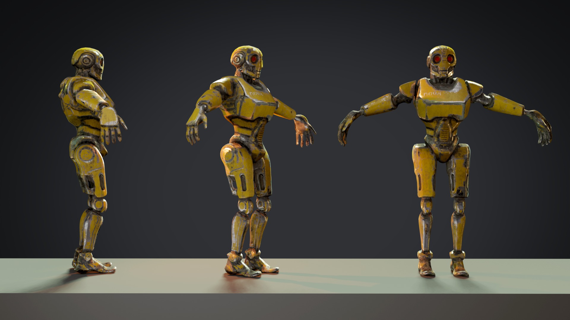 Post-Apocalyptic Service Bot - 4k texture Low-poly 3D model_5