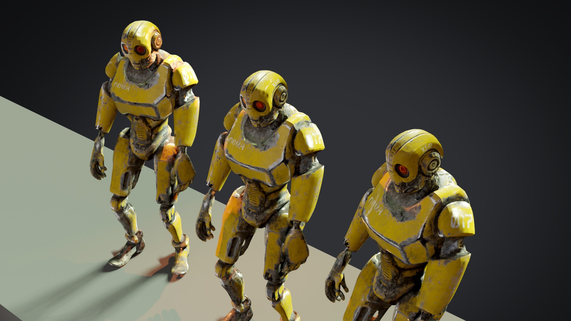 Post-Apocalyptic Service Bot - 4k texture Low-poly 3D model_12