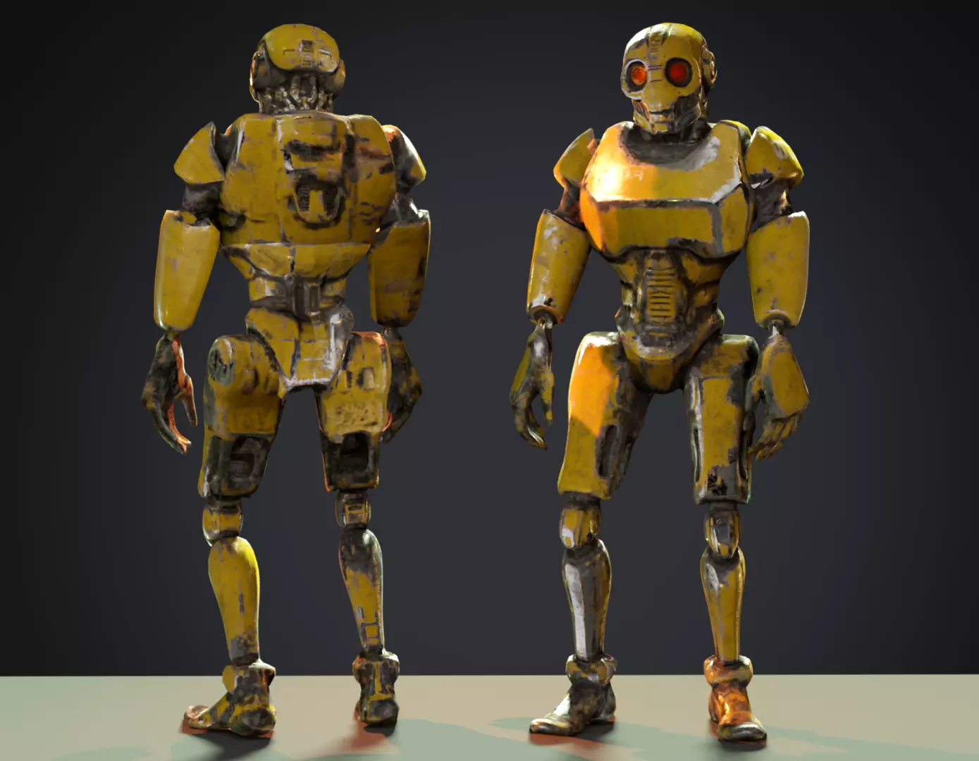 Post-Apocalyptic Service Bot - 4k texture Low-poly 3D model_0