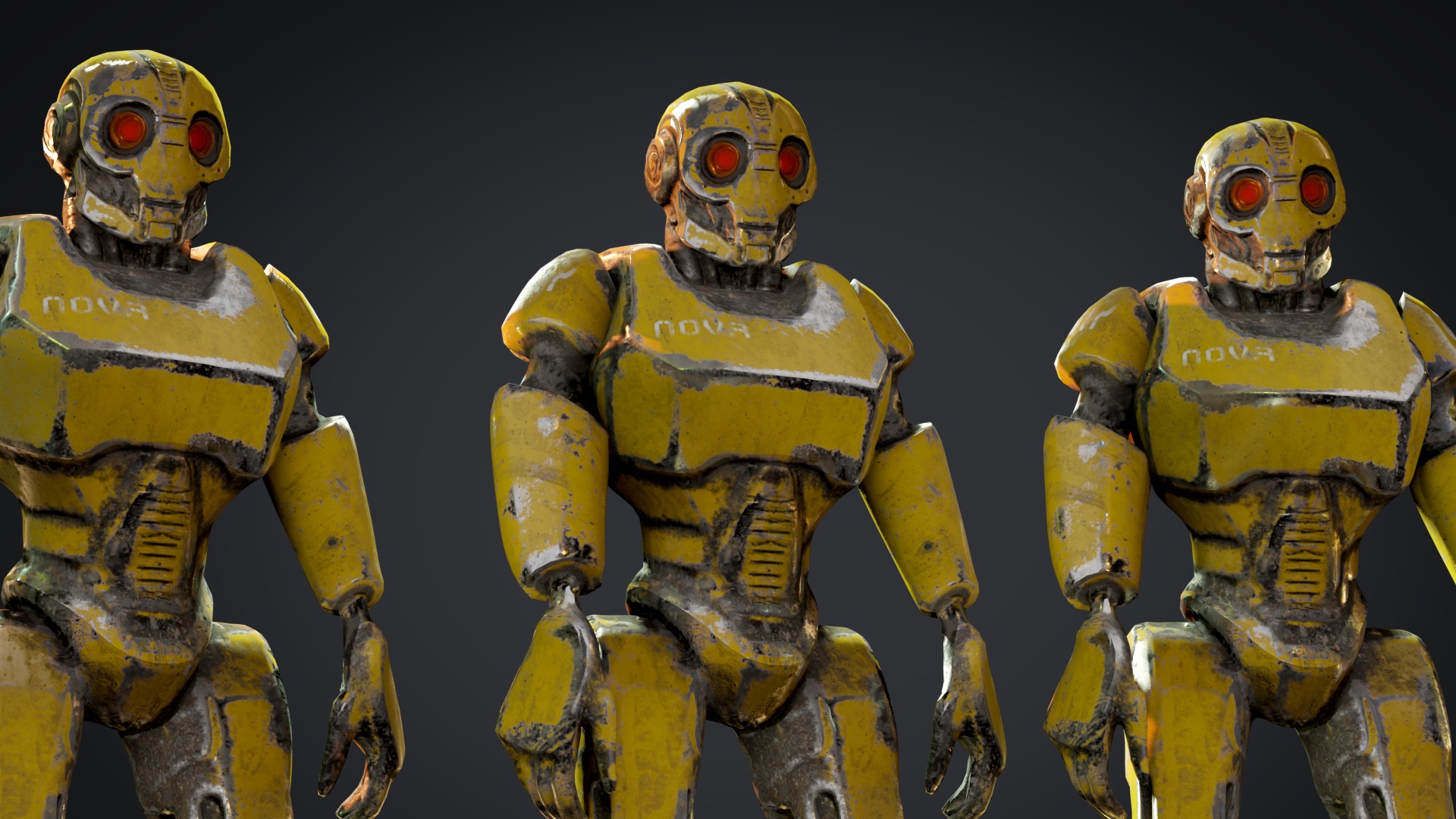 Post-Apocalyptic Service Bot - 4k texture Low-poly 3D model_11