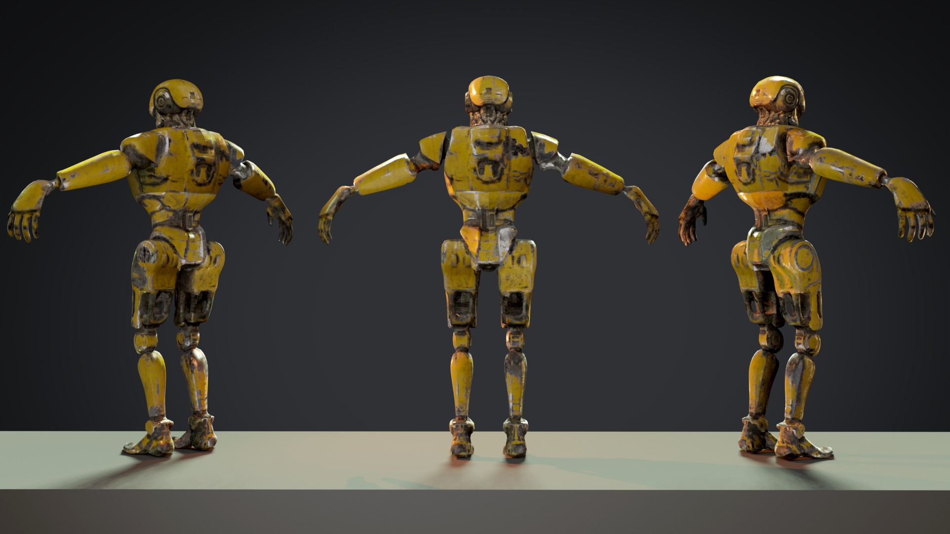 Post-Apocalyptic Service Bot - 4k texture Low-poly 3D model_3