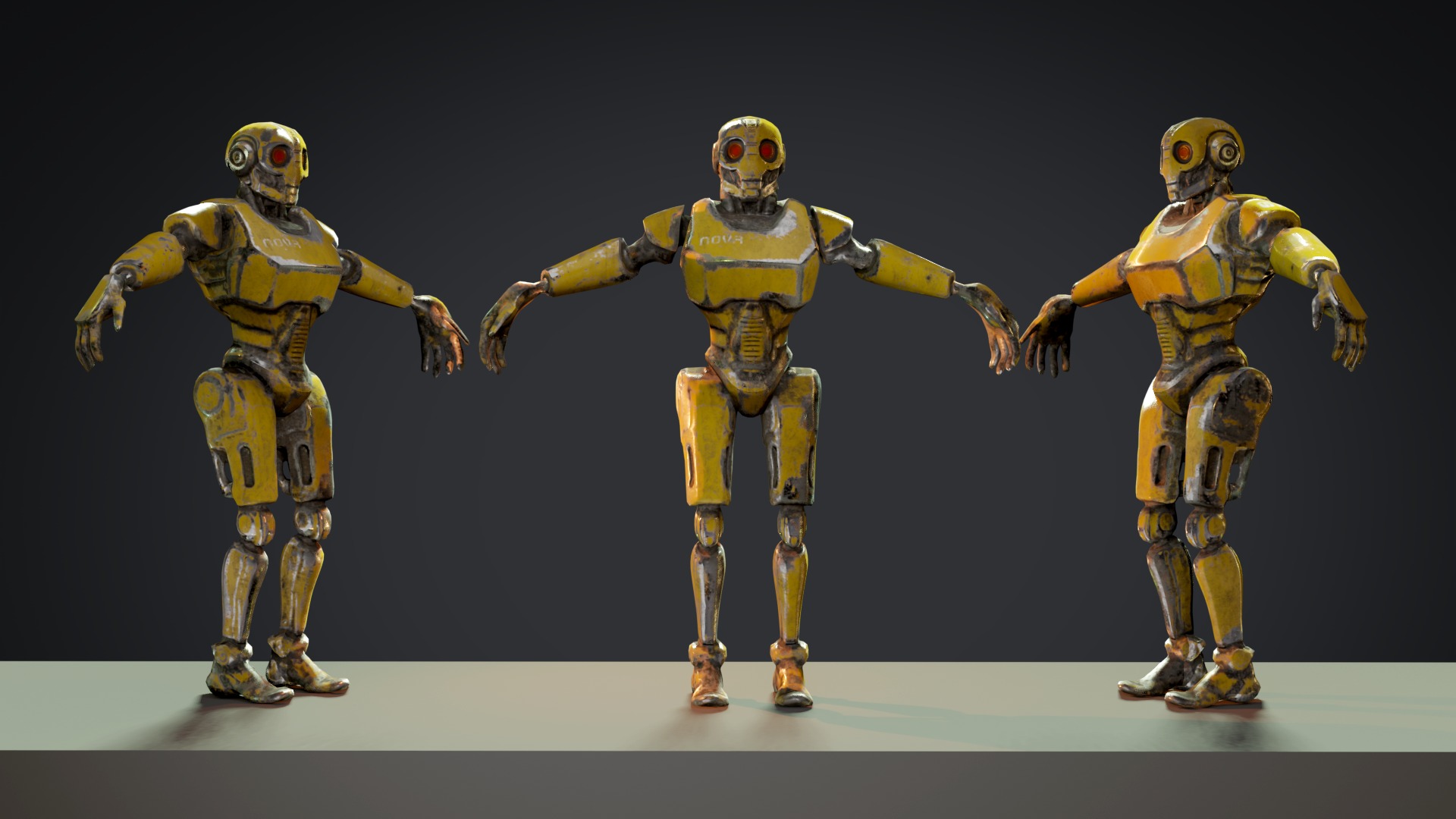 Post-Apocalyptic Service Bot - 4k texture Low-poly 3D model_2