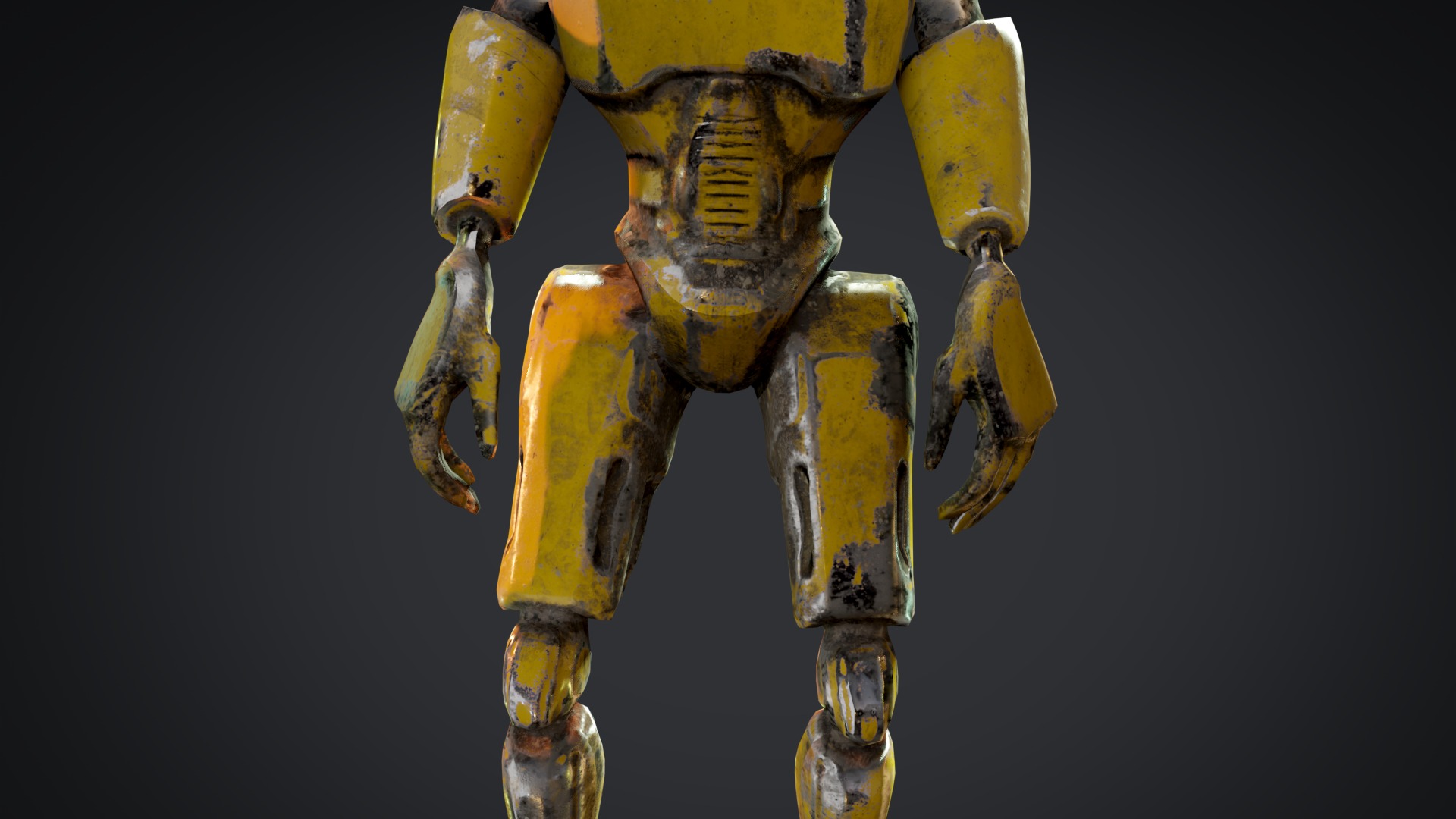 Post-Apocalyptic Service Bot - 4k texture Low-poly 3D model_14