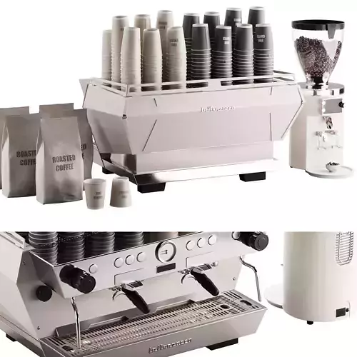 472 La Marzocco coffee machine Mahlkonig coffee grinder kit 3D model