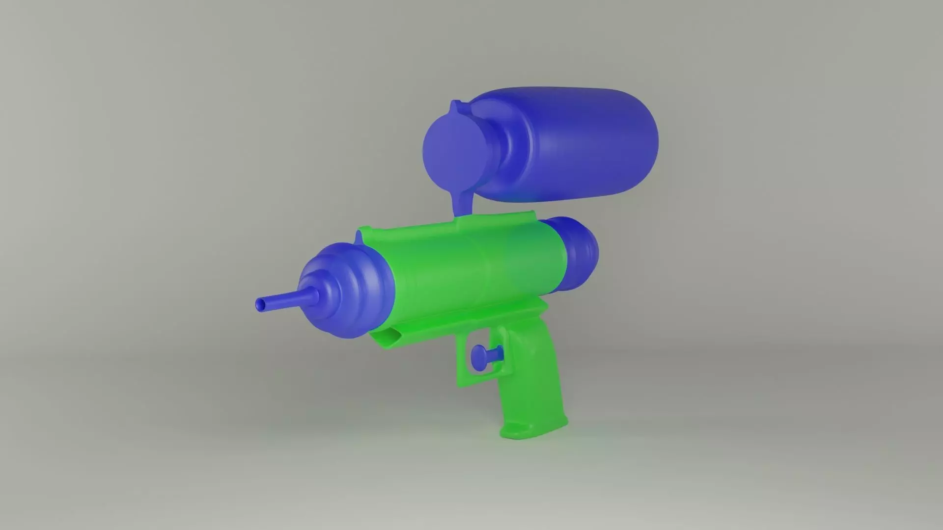 Water gun  Low-poly 3D model_0