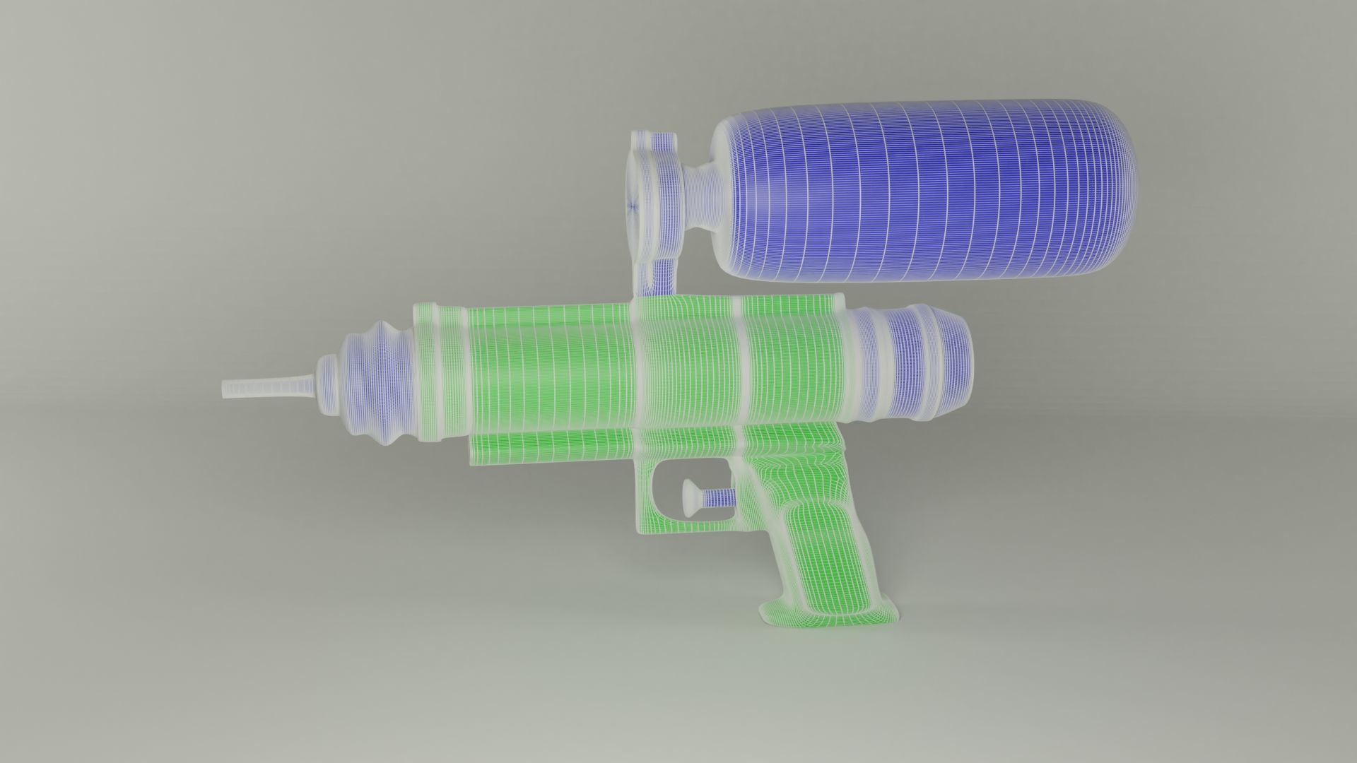 Water gun  Low-poly 3D model_4