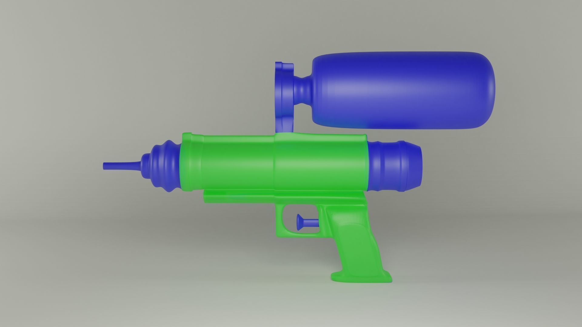 Water gun  Low-poly 3D model_1