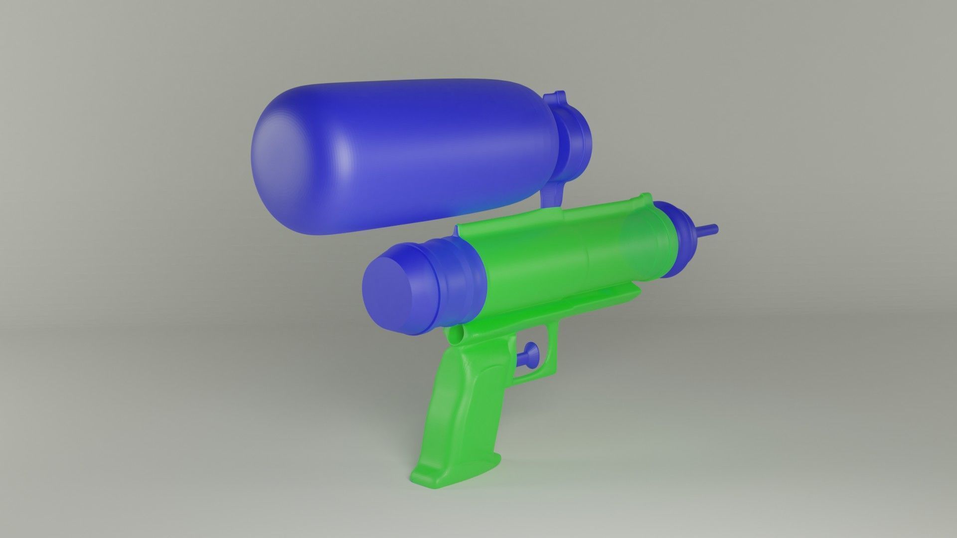 Water gun  Low-poly 3D model_2