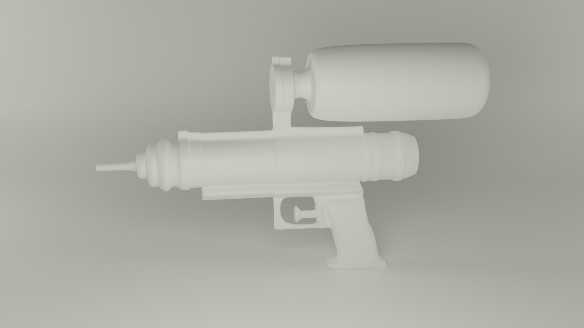 Water gun  Low-poly 3D model_3