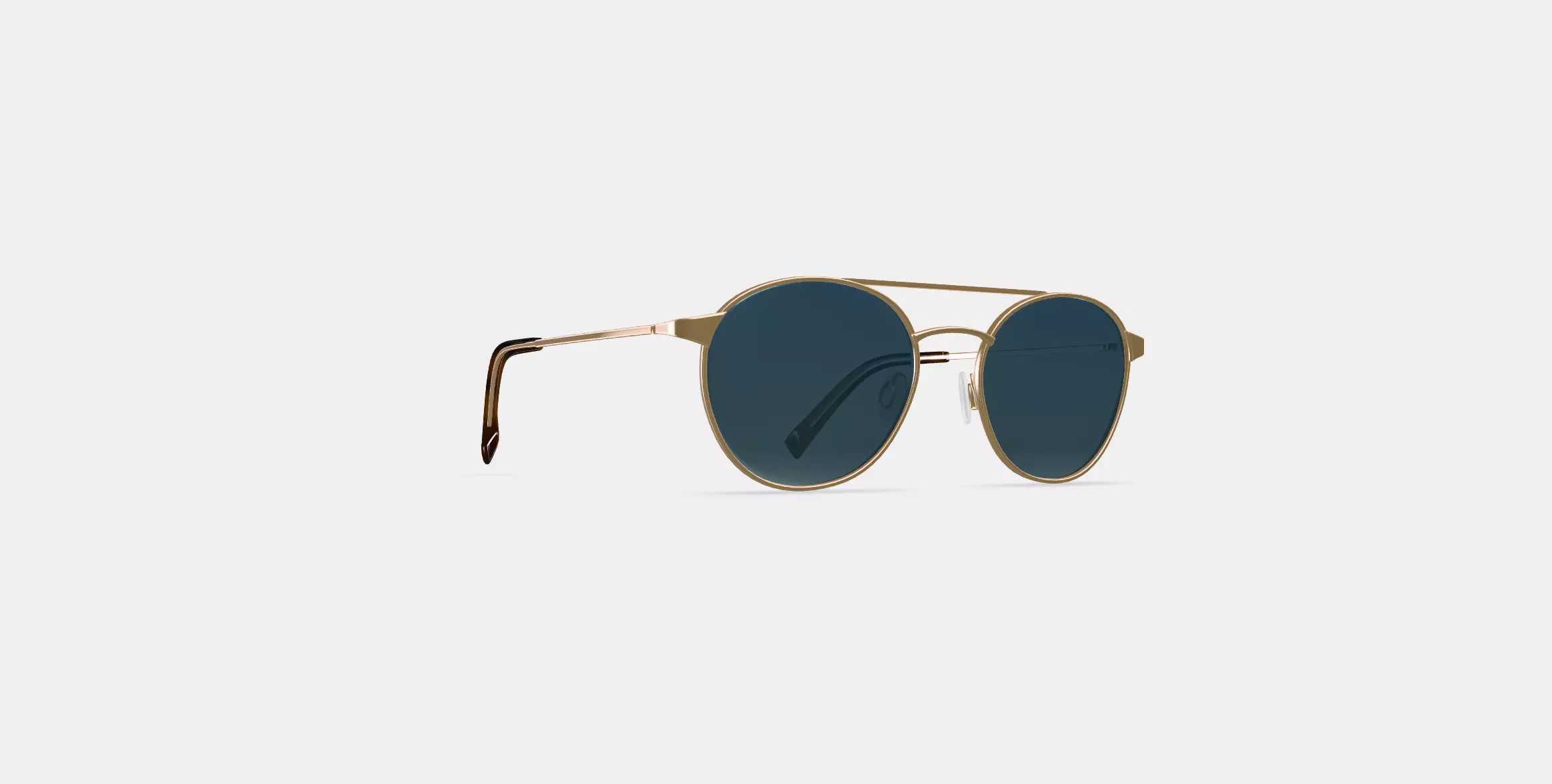 Fisher Sunglasses in Polished Gold 3D model